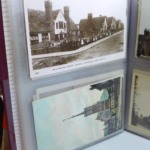 741 - 100 postcards of old Long Eaton - mostly early 20th Century