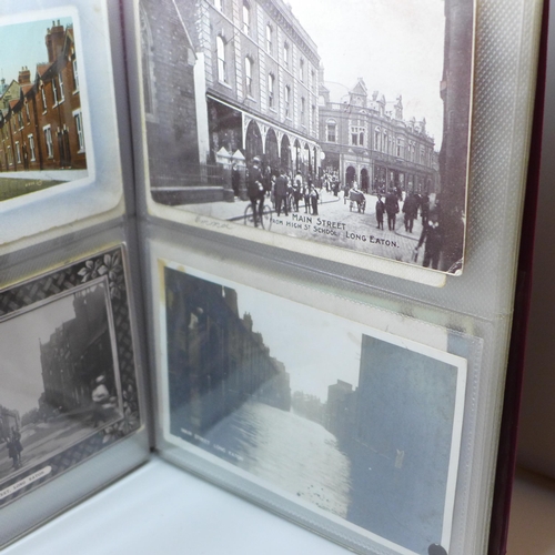 741 - 100 postcards of old Long Eaton - mostly early 20th Century