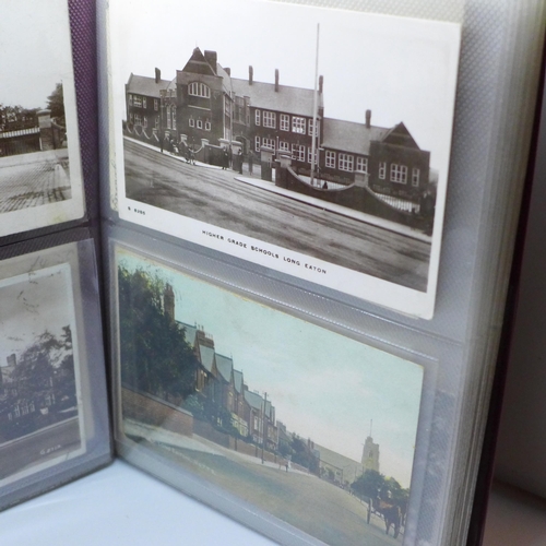 741 - 100 postcards of old Long Eaton - mostly early 20th Century