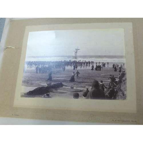 743 - Ephemera; Cornish photograph of beached tall masted ship, hunting photograph, Battle of Waterloo pos... 