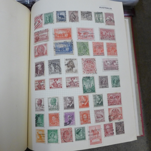 744 - Two stamp albums, one of Royal Mail First Day Covers (66), 1989 onwards and an album of world stamps... 