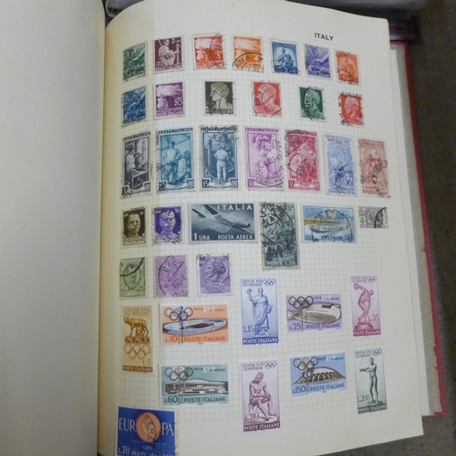 744 - Two stamp albums, one of Royal Mail First Day Covers (66), 1989 onwards and an album of world stamps... 