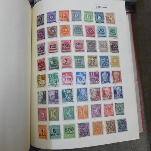 744 - Two stamp albums, one of Royal Mail First Day Covers (66), 1989 onwards and an album of world stamps... 