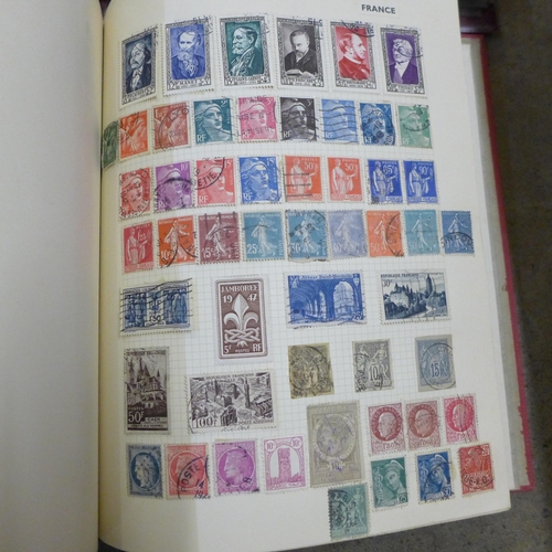 744 - Two stamp albums, one of Royal Mail First Day Covers (66), 1989 onwards and an album of world stamps... 