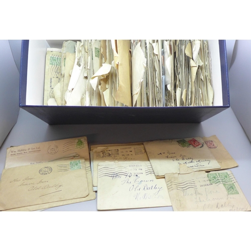 749 - A box of correspondence to Mrs J. Rose, Crown Inn, Old Dalby, 1920s/30s