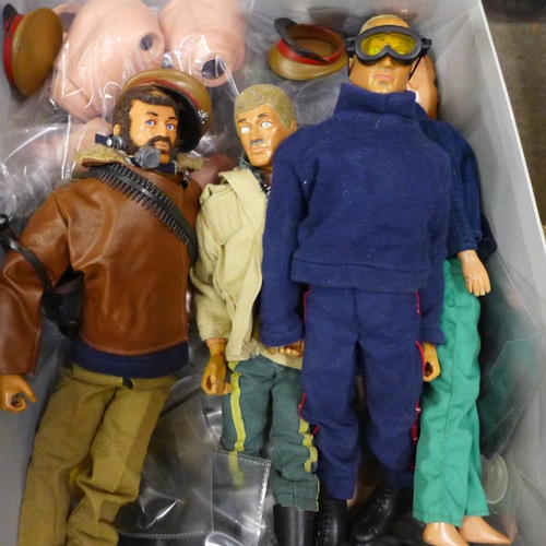 758 - A collection of Action Man figures, parts, etc.