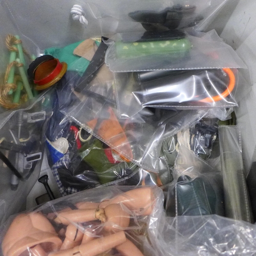 758 - A collection of Action Man figures, parts, etc.