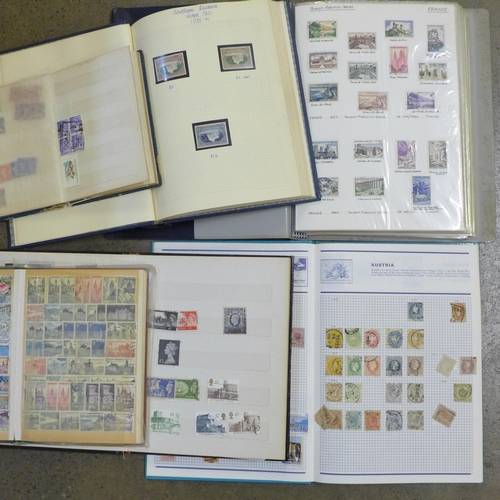 763 - Six albums of stamps including an album of British and European stamps, catalogued