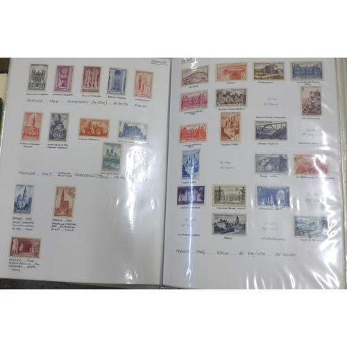 763 - Six albums of stamps including an album of British and European stamps, catalogued