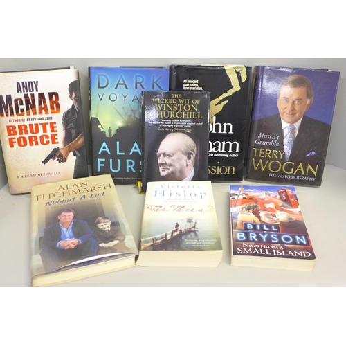 771 - A collection of books including autobiographies and The Wicked Wit of Winston Churchill