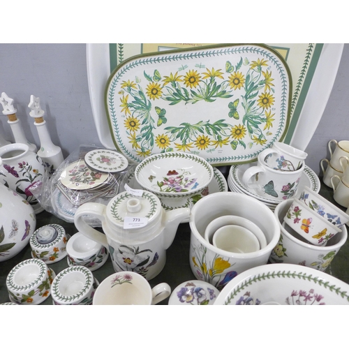 773 - Over 60 pieces of Portmeirion Botanic Garden china, place mats, trays, etc. **PLEASE NOTE THIS LOT I... 