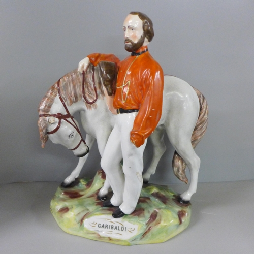 789 - A Garibaldi figure, a/f, a pair of continental bisque figures, male a/f and two others