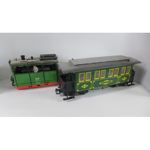 792 - A Lehmann Gross Bahn tram and coach, G-scale