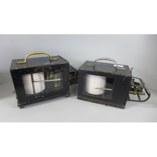 796 - Two early 20th Century Negretti & Zambra thermographs