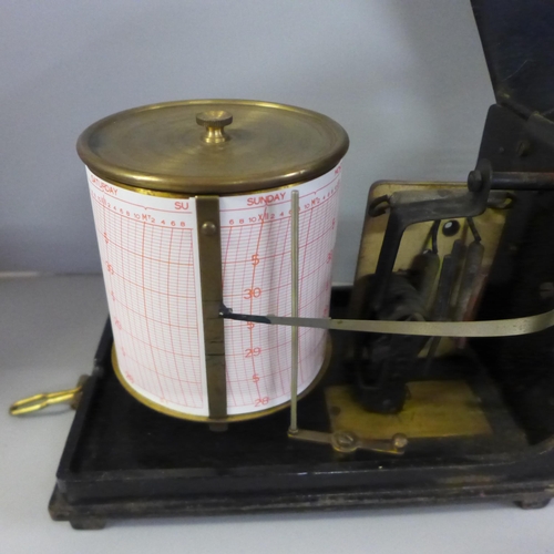 796 - Two early 20th Century Negretti & Zambra thermographs