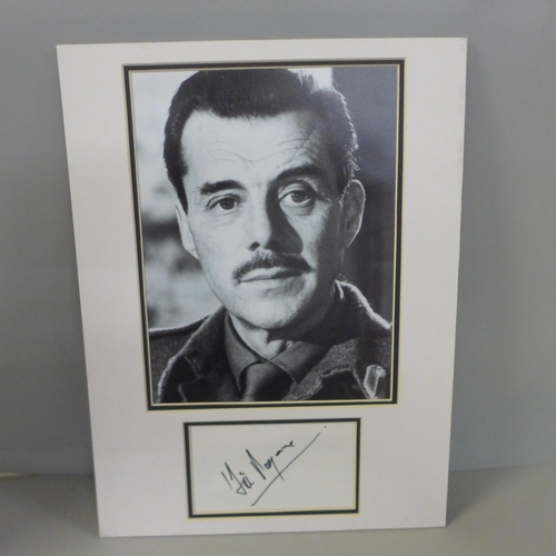 798 - Three celebrity mounted displays, George Formby, The Likely Lads and Dirk Bogarde, all signed, no CO... 