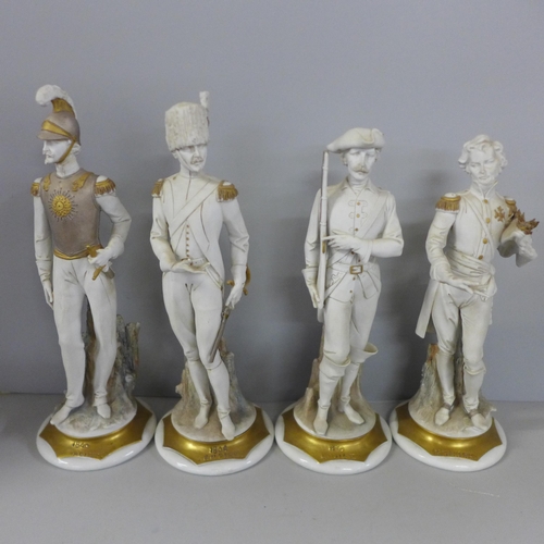 801 - Four Capodimonte figures, Le General figure a/f (fingers)