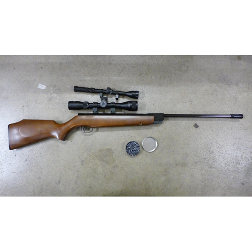 A Webley and Scott Excel .22 calibre air rifle with Subony SV169 3 ...