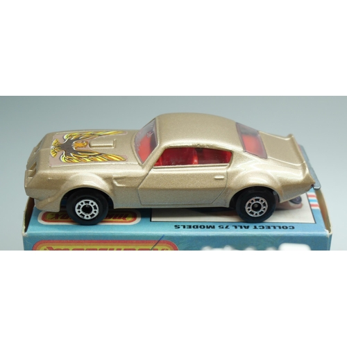 833 - Six Matchbox Superfast die-cast model vehicles, 3, 16, 45, 55, 60, 63