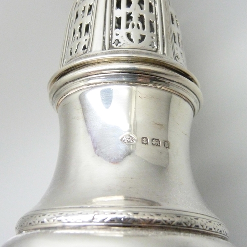 855 - A silver caster, Birmingham 1932, 219g