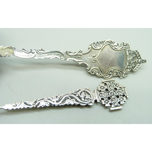 875 - A Canada silver and enamelled spoon and one other 935 silver spoon, 45.6g