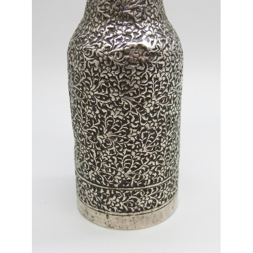 879 - An early 20th Century continental white metal bottle, 91g, 12.5cm