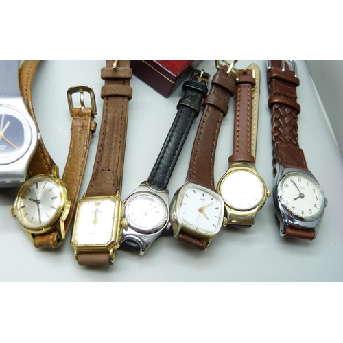 883 - A collection of quartz and mechanical wristwatches including Oris and Lucerne