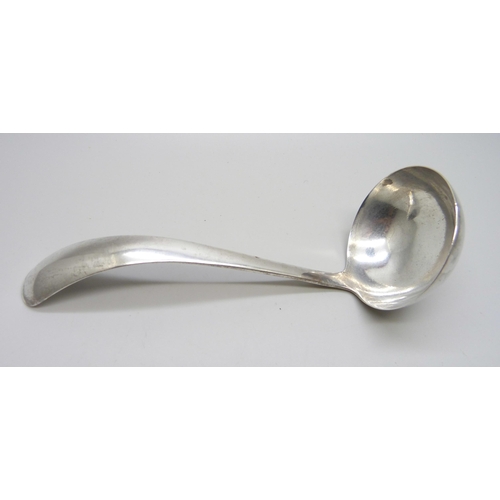 886 - A continental silver ladle, 49g