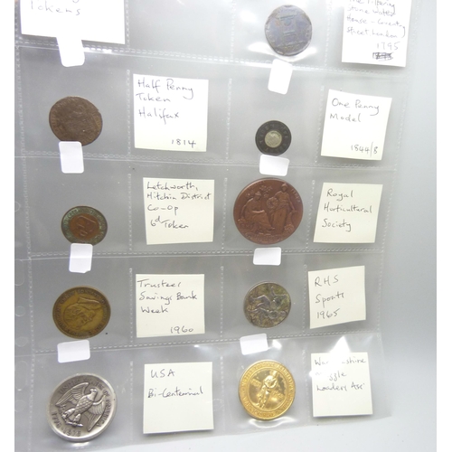 899 - A collection of 18th/19th and 20th Century coins, tokens and medallions