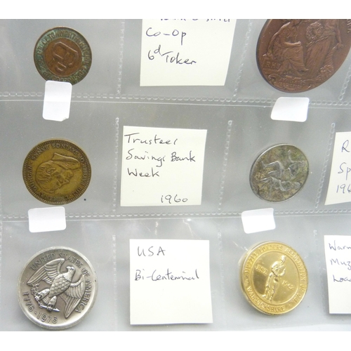 899 - A collection of 18th/19th and 20th Century coins, tokens and medallions