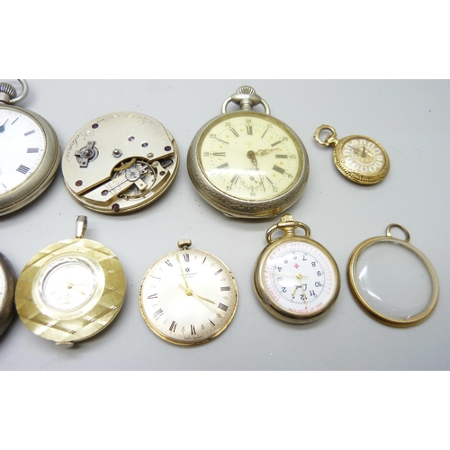 910 - Pocket watches and watch parts, a/f