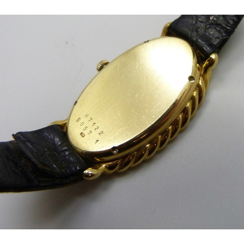 973 - A lady's 18ct gold Chopard wristwatch, case 23mm