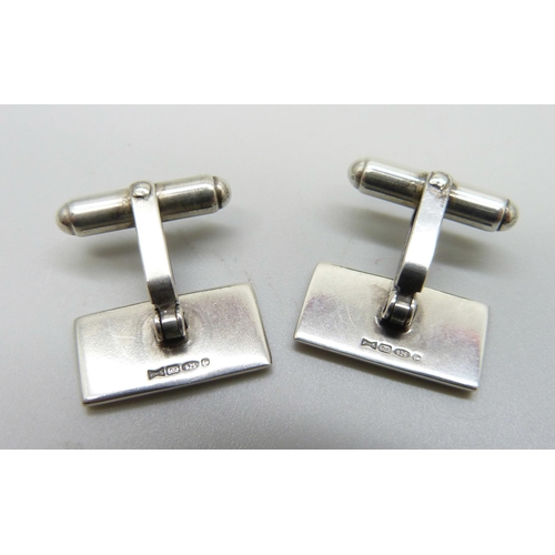 987 - A pair of Paul Smith silver cufflinks