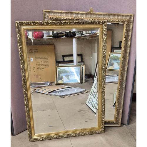 381 - Two large Victorian style gilt framed mirrors