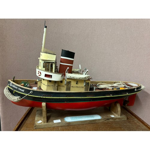 100 - A 1/32 scale model Single Screw tug, named Gribben Head, designed for radio control, 83cms l