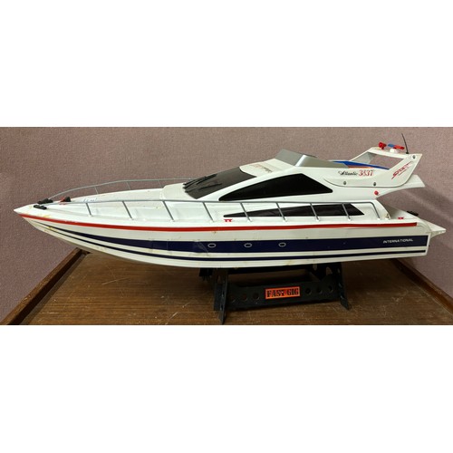 105 - A model 3837 Atlantic yacht, designed for radio control, 70cms l