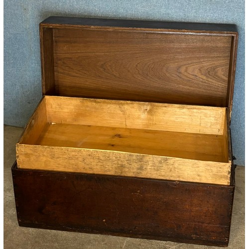 138 - A Victorian fitted teak ships chest