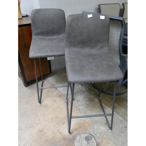 1398 - A pair of dark grey Hanna bar stools