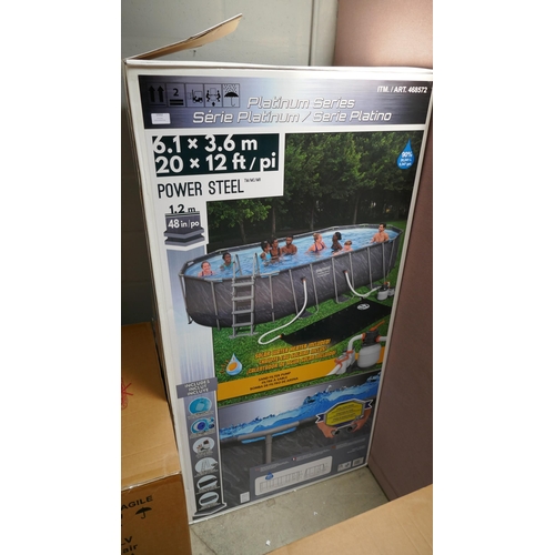 1552 - Platinum 20Ft Steel Pool 20  X 12' X 48 , Original RRP £524.99 + vat (4208-30) *This lot is subject ... 