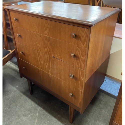 68 - A teak chest of drawers