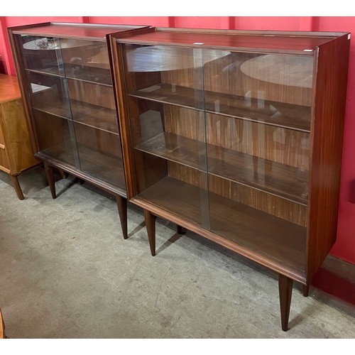 6 - A pair of Fyne Ladye afromosia bookcases, designed by Richard Hornby