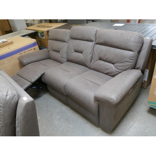 1440 - Justin Brown 3 Seater Power Recline, Original RRP £833.33 + Vat (4209-21) *This lot is subject to Va... 