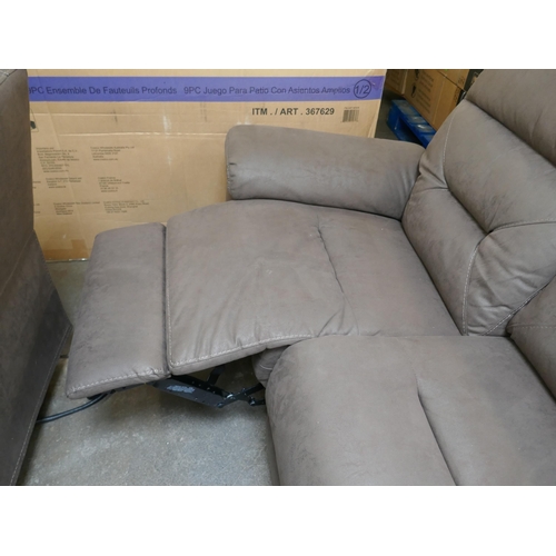 1440 - Justin Brown 3 Seater Power Recline, Original RRP £833.33 + Vat (4209-21) *This lot is subject to Va... 