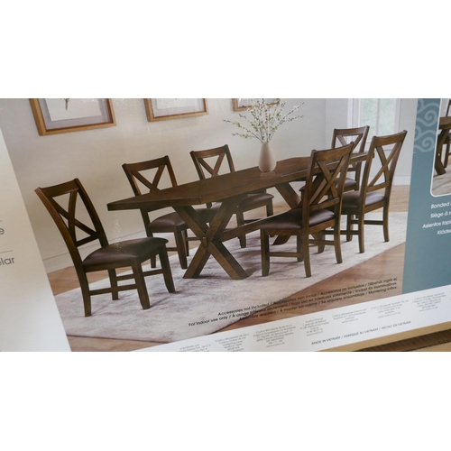 1446 - Blakely 7Pc Dining Set   Extendable Whalen , Original RRP £666.66 + Vat  -sealed boxes (4209-37) *Th... 