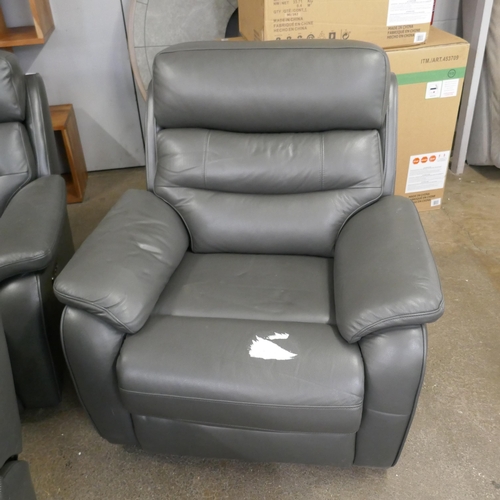 1449 - Fletcher Leather Power Recliner, Original RRP £624.99 + Vat (4209-19) *This lot is subject to Vat