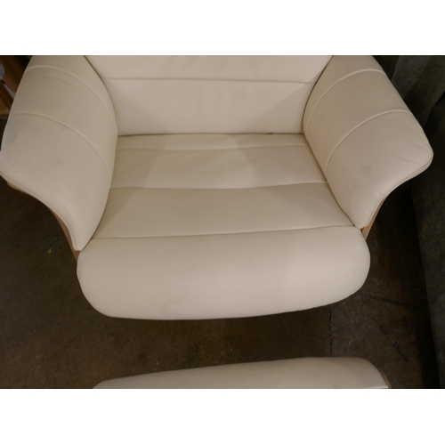 1453 - Kuka Karma Chair Cream With Ottoman, Original RRP £583.33 + Vat (4209-10) *This lot is subject to Va... 