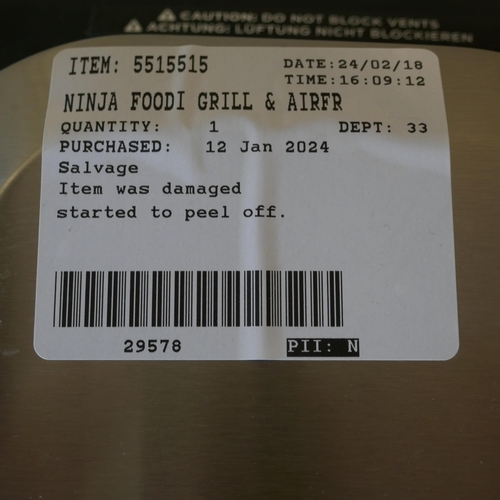 6004 - Ninja Foodi Grill & Airfryer  - This Lot Requires A Uk Adaptor, Original Rrp £163.02 + Vat (331-140)... 