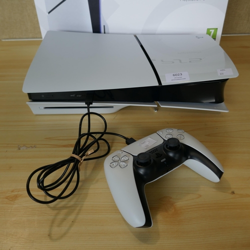 6023 - Playstation 5 Slim Disc Gaming Console With Controller - This Lot Requires A Uk Adaptor, Original Rr... 