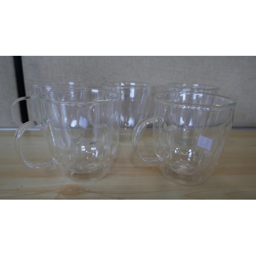 6034 - 5x Mesa Double Wall Mugs (331-81)   * This Lot Is Subject To Vat