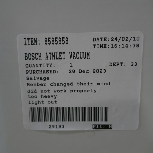 6048 - Bosch Athlet Vacuum Cleaner - With Charging Lead - This Lot Requires A Uk Adaptor, Original Rrp £120... 